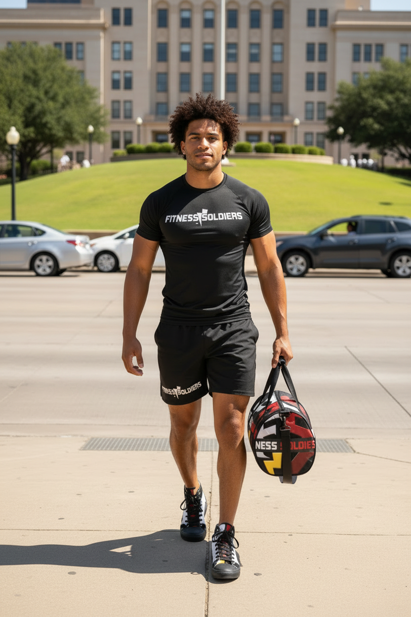 Closer Crop - Fitness Soldiers Model at Dealey Plaza