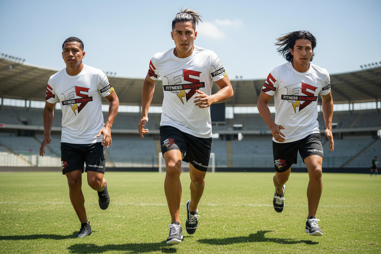 Athletes Running onto Field